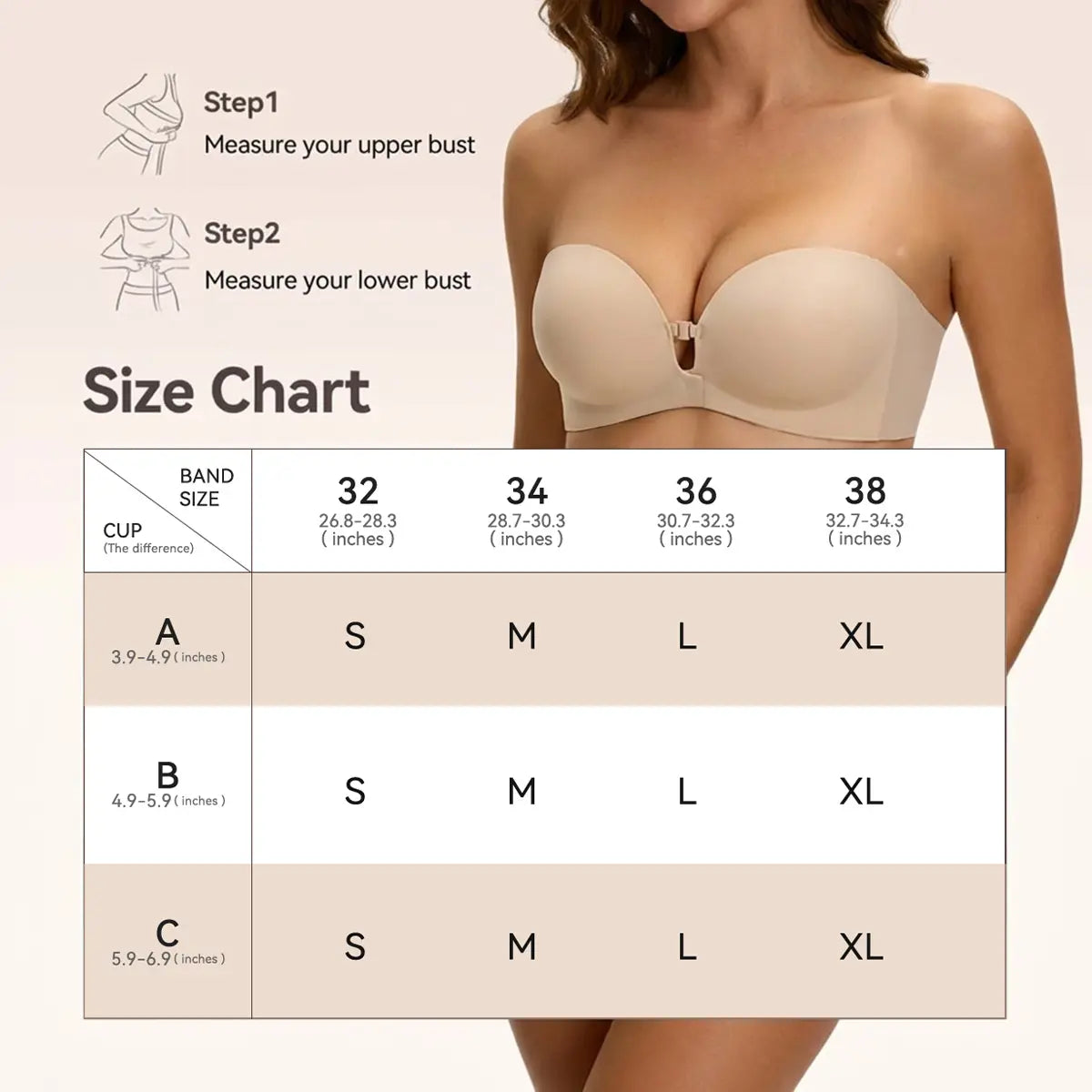 Velare™ Strapless Non Slip Push Up Bra