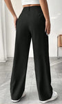 Elegant Plicated Wide Leg Pant