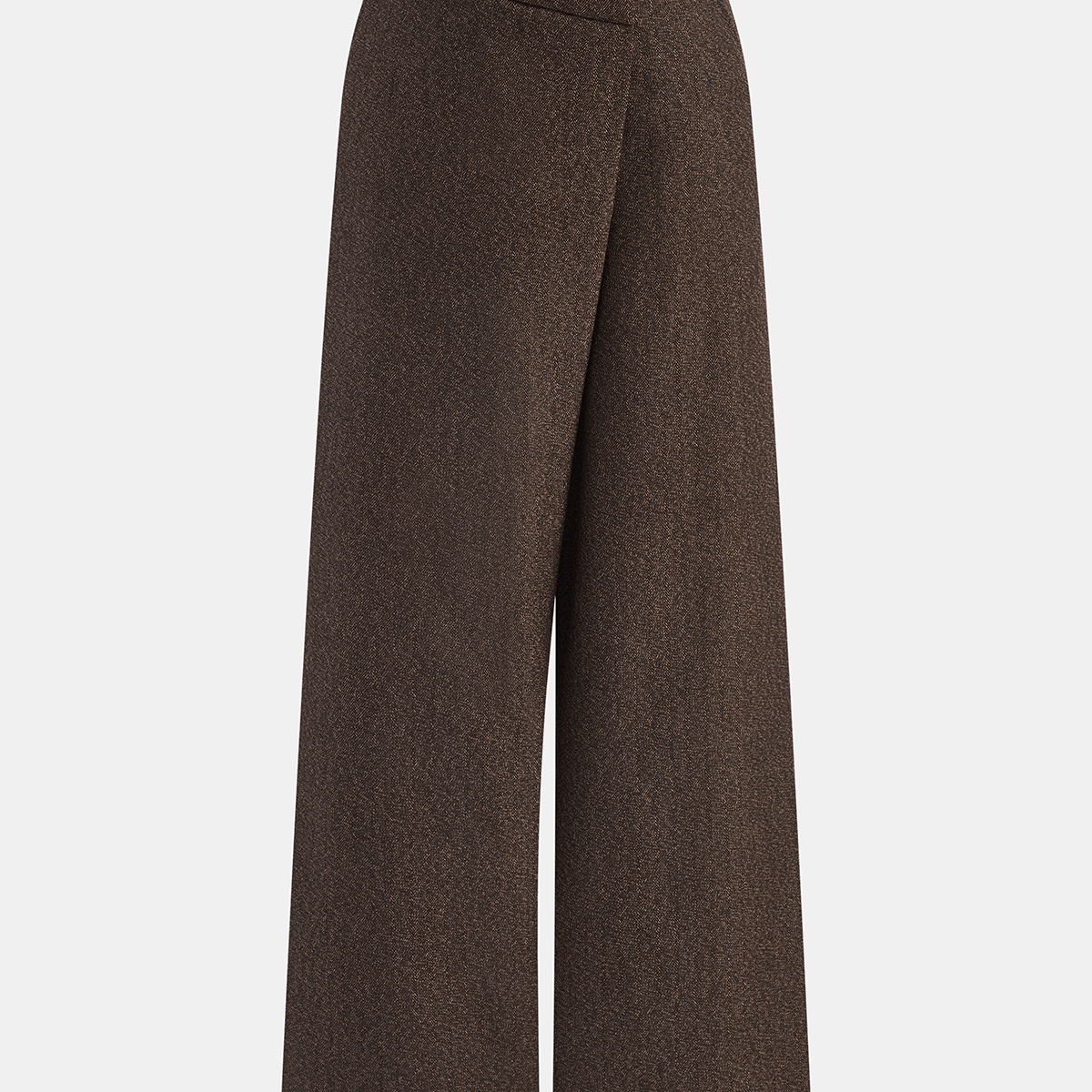 Asymmetrical High-Waisted Wide-Leg Pants