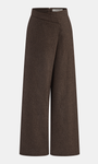 Asymmetrical High-Waisted Wide-Leg Pants