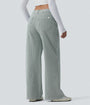 Lounge Flex™ Asymmetric Mid Rise Stripes Casual Baggy Jeans with Pockets - Lounge
