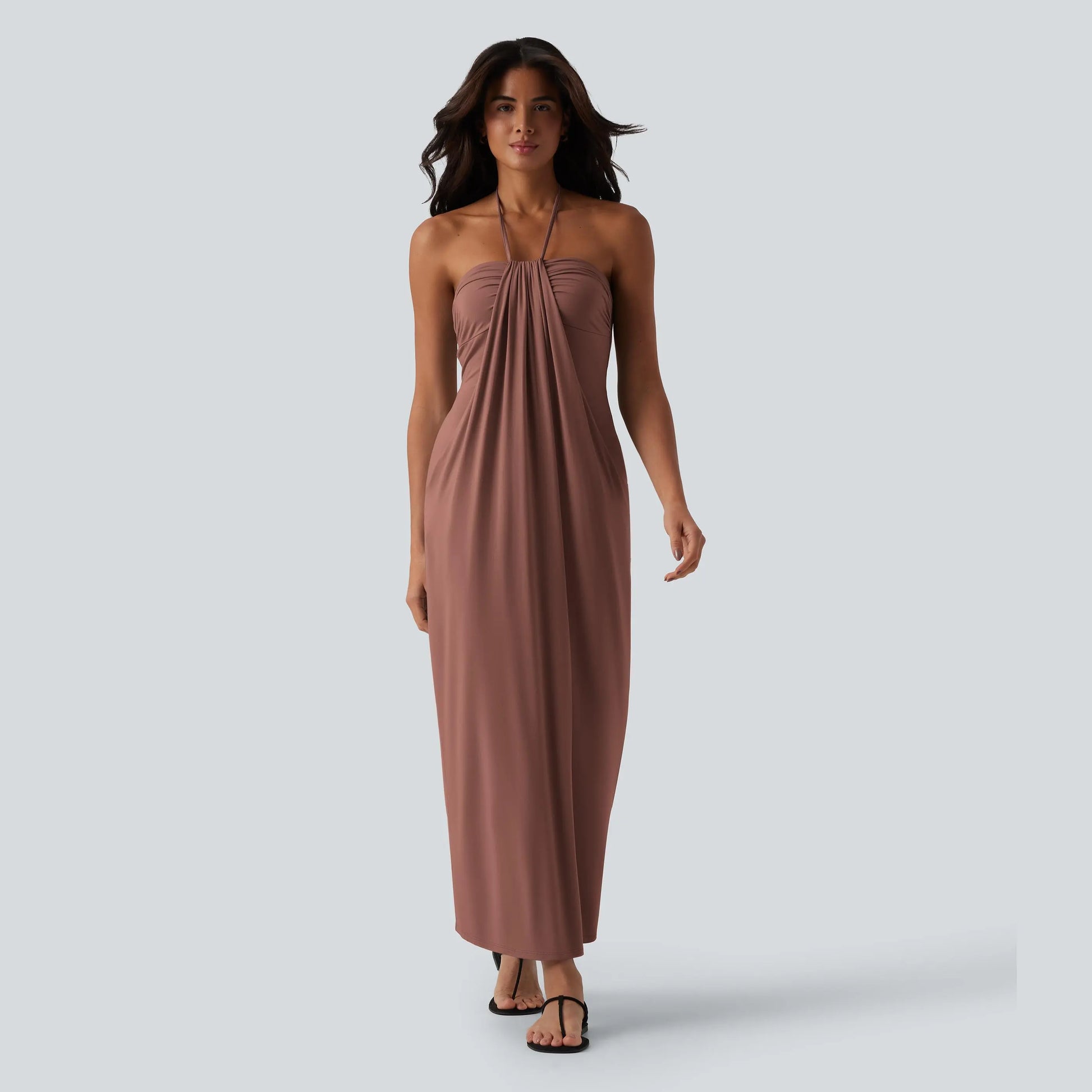 Solara Tie-Back Maxi Dress with Pockets