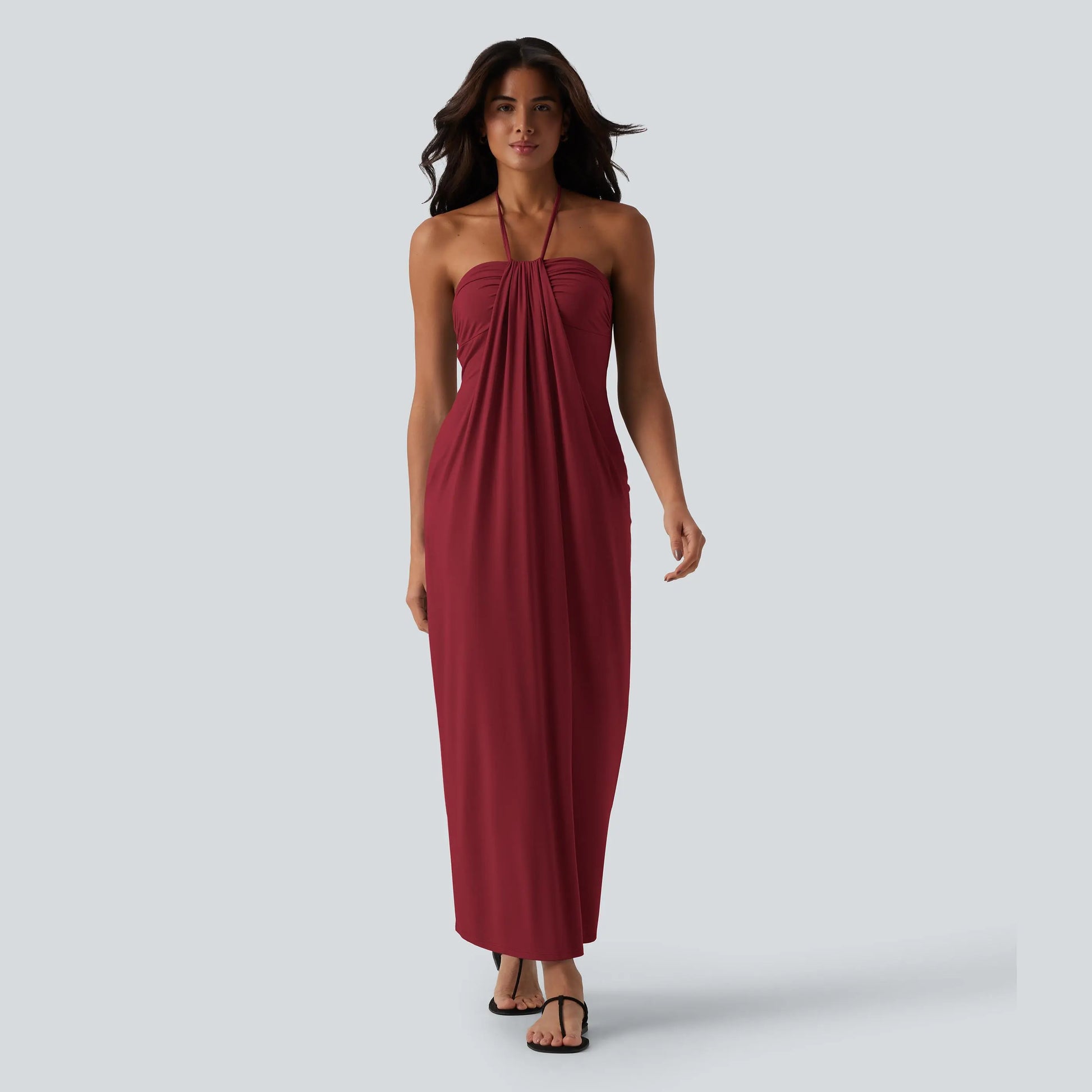 Solara Tie-Back Maxi Dress with Pockets