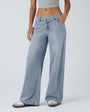 Lounge Flex PerfectFit™ Asymmetric Baggy Wide-Leg Jeans - Lounge