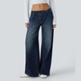 Lounge Flex PerfectFit™ Asymmetric Baggy Wide-Leg Jeans - Lounge