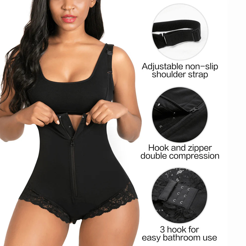 VELARE Colombian Firm Tummy Control Faja with Zip & Hooks