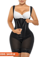 VELARE Zipper & Hook 8-Steel-Bones Open Bust Fajas with Butt Lift